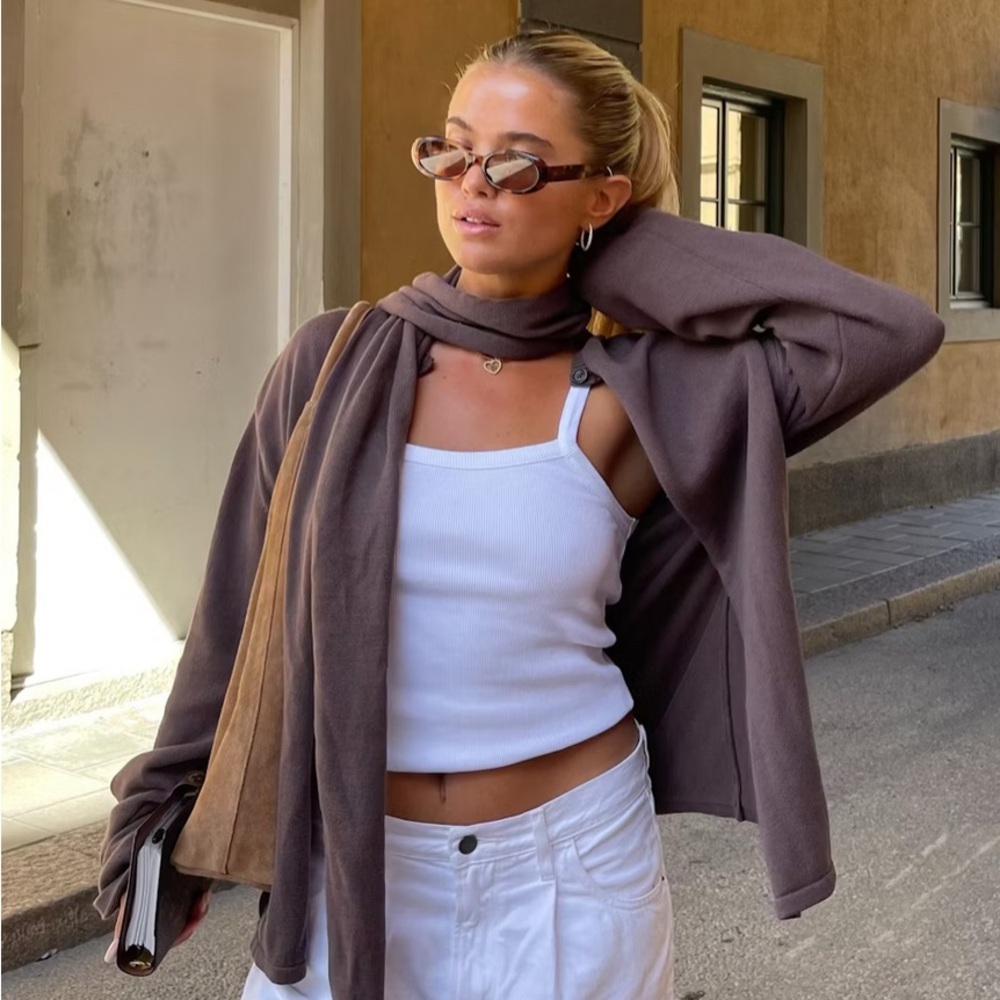 Djerf Avenue Classic White Tank Top